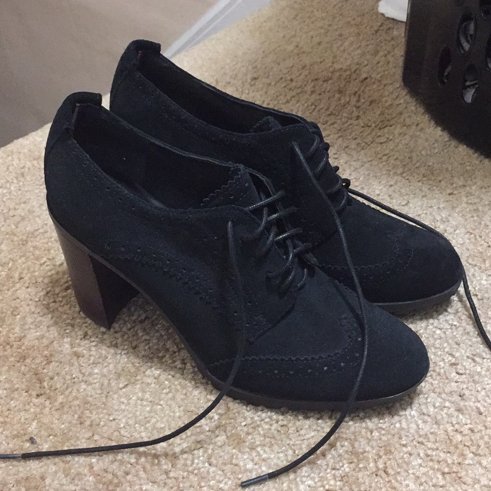 High heeled ankle boots